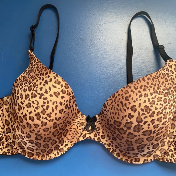 Maidenform lightly padded bra black leopard 38 B New - Picture 2 of 8